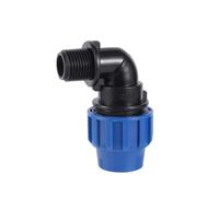 Accesorios de tubería conector PE, 20MM, 25MM, 32MM, tubo de agua directo de 1/2 ", 3/4" y 1 ", junta de tubo de conexión rápida de rosca macho, 1 ud.(Gold)