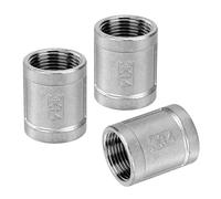 Accesorios de Tubería de Acero Inoxidable, 3 Piezas 3/4" Hembra a 3/4" Hembra Rosca Acero Inoxidable 304 Acoplamiento Conector per Agua, Aire, Conversión, Conexión