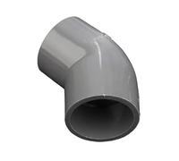 Accesorios de tubería de PVC, 5 uds 20mm,25mm,32mm,40mm,50mm juntas de codo PVC 45 grados conectores agua for jardín accesorios for riego conductos adaptadores tubería for tanque acuario(Gray,40mm)