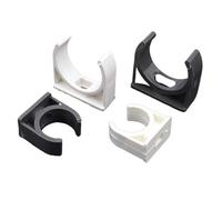 Accesorios de tubería de PVC, 5 unids/lote ID 20~50mm abrazadera de tubo PVC conectores agua for jardín accesorios riego fijo tipo U conductos correa(White,25mm)