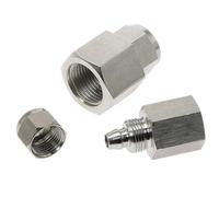 Accesorios de tubería de tuerca de bloqueo de rápido de acero inoxidable SS304, adaptador de conector de tubo de 6mm-12mm con rosca hembra de 1/8 ", 1/4", 3/8 ", 12"(Tube OD6 x ID4 1/2")