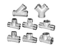 Accesorios de tubería en forma de T, 1 Uds. Conexión de tubería en T roscada BSPT acero inoxidable 304 varios tamaños 1/8 "a 1-1/2"(Y Female Thread,1-1/4")