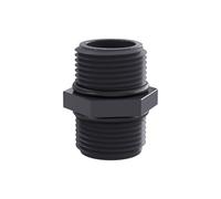 Accesorios de tubería PVC Doble rosca externa directa | Gris 12-63 mm Suministro de agua Drenaje Calefacción: 2 juegos Doble rosca externa directa(63mm)