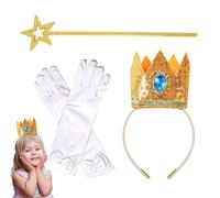 Accesorios de vestir para niñas, disfraz de tiara con varita, suministros de fiesta de cosplay de Halloween, actuaciones de juego de rol, escuela, graduación, celebración de vacaciones