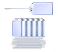 Accesorios de viaje, 10 etiquetas transparentes para equipaje, impermeables, de PVC, identificadores de maleta con bridas para niños, coches, correa de 15 cm