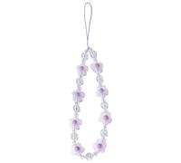Accesorios De Viaje Mujer Correas para la muñeca Cordón Correa para la muñeca del teléfono Pulsera para teléfono con Cuentas Flor Encanto para teléfono Correa de para teléfono (Purple, One Size)