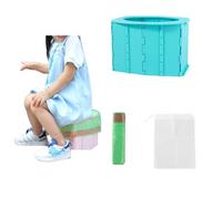 Accesorios de viaje para niños, artículos esenciales de viaje para niños, orinal portátil para niños pequeños, viajes, plegable, para entrenamiento, inodoro para coche, camping, baño al aire libre