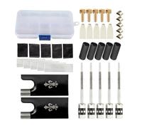 accesorios de violín para principiantes KIT de accesorios para hacer arcos de violín con ojales estilos de tubos envolturas de botones de ranas para fabricantes de arcos de tamaño 4/4 Instrumento de v