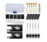 accesorios de violín para principiantes KIT de accesorios para hacer arcos de violín con ojales estilos de tubos envolturas de botones de ranas para fabricantes de arcos de tamaño 4/4 Instrumento de v