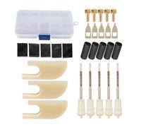 accesorios de violín para principiantes KIT de accesorios para hacer arcos de violín con ojales estilos de tubos envolturas de botones de ranas para fabricantes de arcos de tamaño 4/4 Instrumento de v