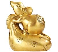 Accesorios Decorativos Adornos Feng Shui Chino 2025 Zodíaco Rata/Ratón Estatua Estatuilla para Riqueza Suerte Estatua Hogar Oficina Mesa Decoración Feng Shui Decoración