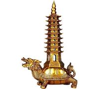 Accesorios Decorativos Adornos Feng Shui Dragon Tortugas Tortugas protección de Riqueza 9 Niveles Pagoda wenchang Estatua Estatua de protección de Figuras Negocios decoración de Escritorio decoración