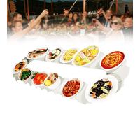 Accesorios Decorativos para el hogar, Bandeja giratoria de 360° para mesas rectangulares - Bandeja de Cocina de fácil Montaje, diseño Modular para Servir c