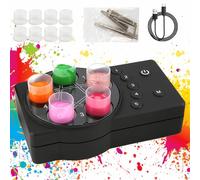 Accesorios Decorativos para el hogar, Mezclador de Tinta para Tatuajes: agitador magnético Ajustable de 3 velocidades con vórtice de 5 Posiciones, 8 Vasos
