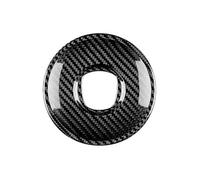Accesorios Del Coche Pegatina Fibra Carbono Dura Real Para Fiat Para 500 Para Abarth 595 695 2008-2023 Embellecedor Interior Volante Central Pegatinas Interiores(Black Center)