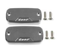 Accesorios depósitos Tapa De Depósito Líquido Frontal Aluminio CNC para Honda 600F 600 F 2000 2001 2002 2003 2004 2005-2014 Accesorios Freno Motocicleta(Pair of Black)