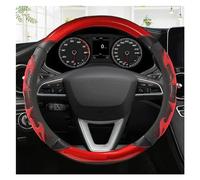 Accesorios El Interior Coche 38CM O Forma D Forma De Fibra De Carbono Cuero Protector para Volante De Coche para Seat para Ibiza para Toledo para MII(Red O Shape)