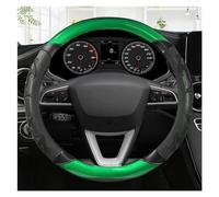 Accesorios El Interior Coche 38CM O Forma D Forma De Fibra De Carbono Cuero Protector para Volante De Coche para Seat para Ibiza para Toledo para MII(Green O Shape)