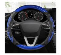 Accesorios El Interior Coche 38CM O Forma D Forma De Fibra De Carbono Cuero Protector para Volante De Coche para Seat para Ibiza para Toledo para MII(Blue O Shape)