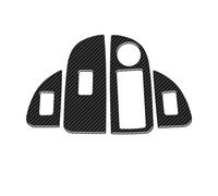 Accesorios El Interior Coche Para Alfa Para Romeo Para Giulia 2017-2019 Panel Control Ventana Coche Interruptor Elevación Vidrio Marco Decoración Pegatinas(LHD-black)