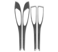 Accesorios El Interior Coche Para Alfa Para Romeo Para Stelvio 2016-2022 Panel De Puerta Interior Decoración Parche Fibra Carbono Pegatinas Decorativas(Negro)