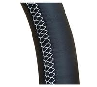 Accesorios El Interior Coche Protector Cuero Genuino para Volante Coche, para Toyota para Prius 2009 2010 2011 2012 2013 2014 2015 para Aqua 2014 2015(Blanco)