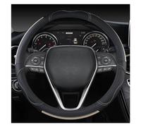 Accesorios El Interior Coche Protector De Cuero Genuino para Volante De Coche, 38CM, para Toyota para Avalon para Camry 2018-2022 para Corolla 2018-2022(Blanco)