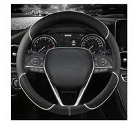 Accesorios El Interior Coche Protector para Volante Coche Cuero 38cm para Toyota para Yaris para Vios para Celica 86 para Rav4 para 4Runner para C-HR(Blanco)