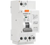 Accesorios electricos Disyuntor AFDD2-40 AFCI Unidad De Detección Y Prevención De Fallas De Arco Por Monitoreo De Arco AFDD+RCCB Tipo A 2P 40A 30mA 1 Unidad(32A 30mA,C Curve)