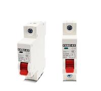 Accesorios electricos FXBZ-63 DC Interruptor De Aire DC250V Disyuntor 1 Polo Dispositivo De Protección De Generación De Energía Solar Fotovoltaica Controlador De Panel Solar 6A-63A 1 Uds(6A)