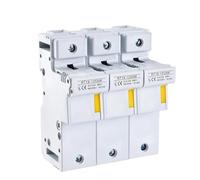Accesorios electricos RT18-125 1P/2P/3P 500V 22x58mm Asiento Inferior Del Tubo Fusible 63A 80A 100A 125A RO17 22 * 58mm 1 Uds(100a,3P)