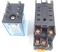 Accesorios electrónicos Relé 10 juegos MY2P HH52P MY2NJ Bobina de relé General DPDT Micro Mini interruptor de relé electromagnético con base de enchufe AC 110V 220V DC12V 24V