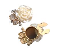 , accesorios en forma de flores de 1,57 pulgadas en forma de flores accesorios de bocanada, hechos con un diseño brillante, un protector elegante para ellos, Se référer au descriptif, Metal