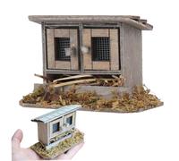Accesorios en Miniatura de casa de muñecas, Nido de Pollo simulado 1:12 Accesorios de casa de muñecas a Escala, Mini de Madera para DIY Doll Garden Decoración Miniatura