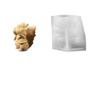 Accesorios ergonómicos para manualidades, textura de silicona con forma de ardilla para creaciones de resina e ideas únicas para hacer regalos, molde de estatuilla de ardilla