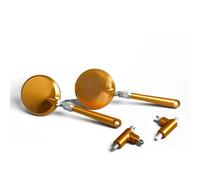 Accesorios Espejos retrovisores Redondos Ajustables para Motocicleta Serie Retro Espejo para Honda CB350 CB650R CB1000R CB1100 CB1300(Gold)