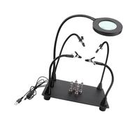 Accesorios flexibles que ayudan a las manos de la estación de soldadura 6 aumentos de vidrio para trabajos de reparación en artesanía electrónica