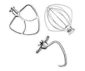 Accesorios For Accesorios De Batidora, Compatibles Con Kitchenaid, Batidora De Pie De 5 Cuartos, Látigo De Alambre K5WW Y Gancho For Masa Y Paleta Mezcladora 5K7SDH