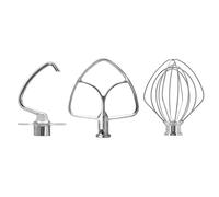 Accesorios for batidora, compatibles con KitchenAid 4.5-5QT, soporte de cabezal inclinable de acero inoxidable K45WW, batidor de alambre K45DH, batidor de borde plano con gancho for masa