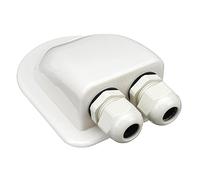Accesorios for Caravana, Caja de Conexiones Solar for Coche, Entrada Cable Techo, for Autocaravana, Accesorios for caravanas RV,Ahorro de Espacio Compacto(Double Hole White)