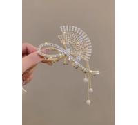 Accesorios for el cabello de las mujeres, pinzas for el cabello de plátano, abrazadera de clip de garra for mujer niña flor diamante perla hecho a mano rosa borla clip cola de caballo garra clip tiara