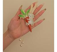 Accesorios for el cabello de las mujeres, pinzas for el cabello de plátano, retro lindo conejo zanahoria borla clip de agarre cola de caballo trenza clip de pelo accesorios for el cabello femenino (C