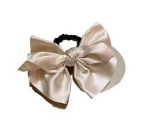 Accesorios for el cabello for el viaje diario con decoración de lazo anudado Cuerda for el cabello con forma de círculo de intestino delgado(Beige)