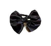 Accesorios for el cabello for el viaje diario con decoración de lazo anudado Cuerda for el cabello con forma de círculo de intestino delgado(black)