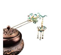 Accesorios for el cabello Hanfu chinos, palillos for el cabello, accesorios tradicionales chinos Hanfu Horquilla de mariposa Vestido antiguo Tocado Borla Joyería de hadas for mujeres Tocado plateado
