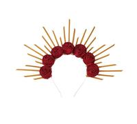 Accesorios For El Cabello Mary Halo Goddess Crown Wedding Party Headwear Disfraz De Halloween Plástico Zip-ties Headpiece FáCil De Usar(C1)