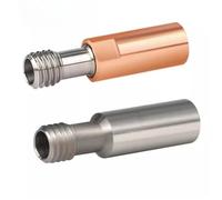 Accesorios for impresora 3D CR10/Ender 3: Tubo de alimentación roscado de acero inoxidable M6 con garganta de cobre y aleación de titanio distintivo(Inner hole 2mm))