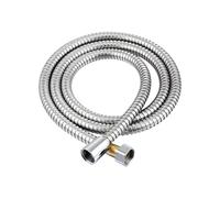 Accesorios for mangueras de ducha Extensión for jardín Tubo 304 Tirador agua Negro/plata Flexible Baño Largo Extensible(Silver,2m)