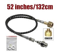 Accesorios for máquina de agua de Soda, adaptador de cilindro de tanque de CO2, cubierta de resorte, manguera W21.8-14 G3/4 CGA320 con conector de desconexión rápida(CGA320 x 52Inch)