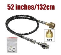 Accesorios for máquina de agua de Soda, adaptador de cilindro de tanque de CO2, cubierta de resorte, manguera W21.8-14 G3/4 CGA320 con conector de desconexión rápida(G3-4 x 52Inch)